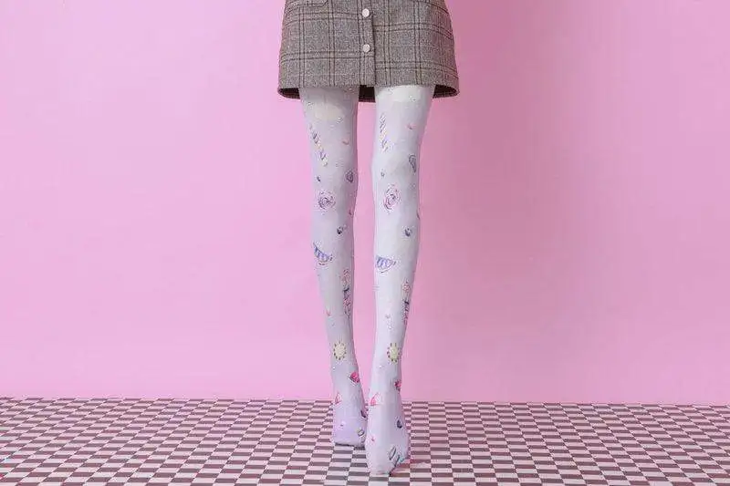 Милые и яркие Колготки с рисунком | Женская одежда