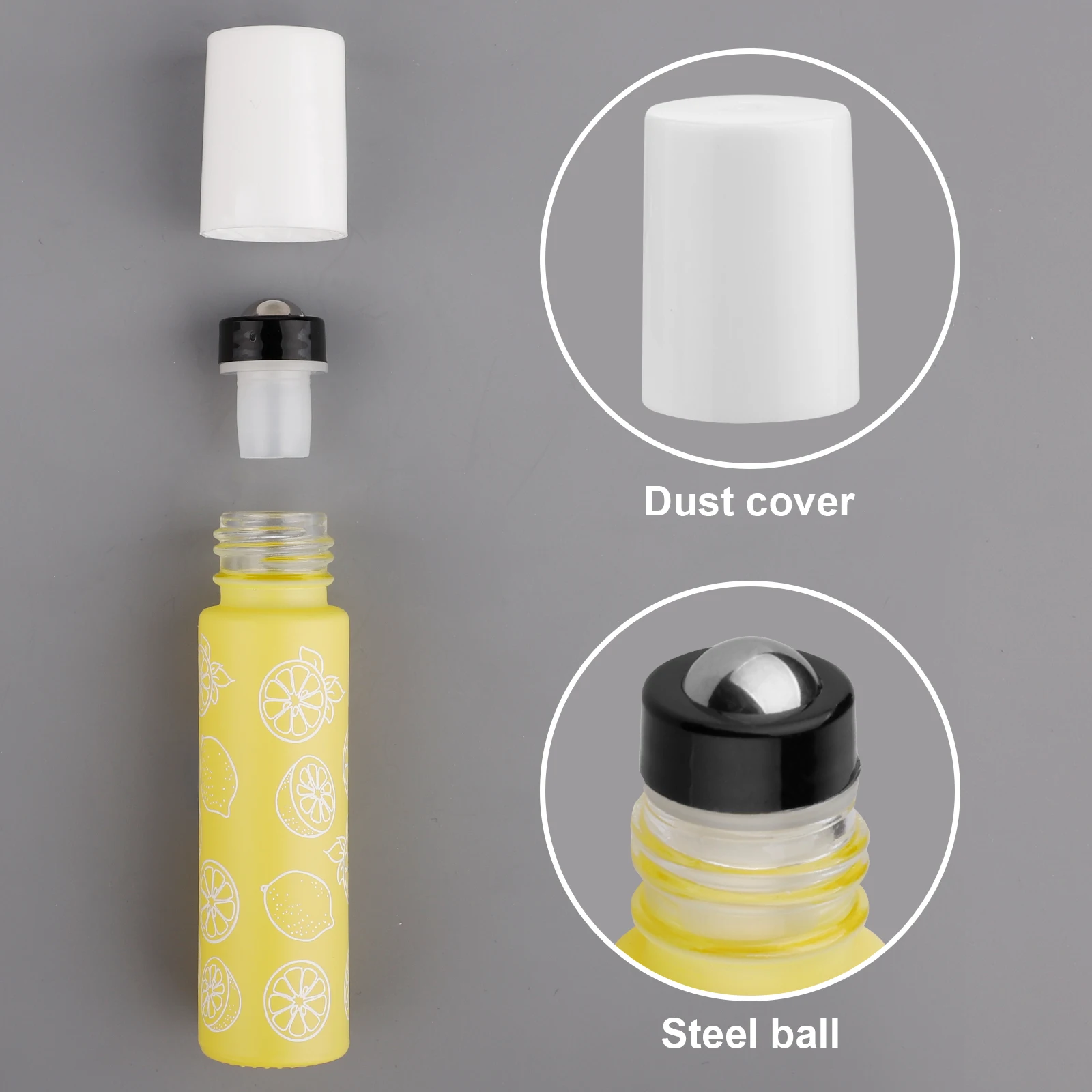 

Essential 6pcs/Lot Multicolor Metal & Gemstone Roller Bottle Mini Oil Bottles Empty Oil Roll On Roller Ball Bottle In Stock!!