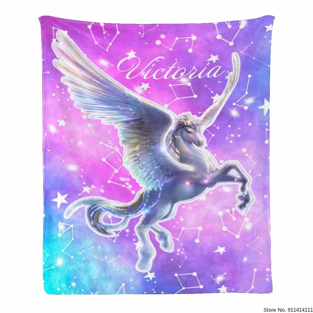 

The mysterious Galaxy Pegasus Blanket The Milky way Decorate at home Blanket Fleece Blankets Soft Warm Throw Blanket Warm