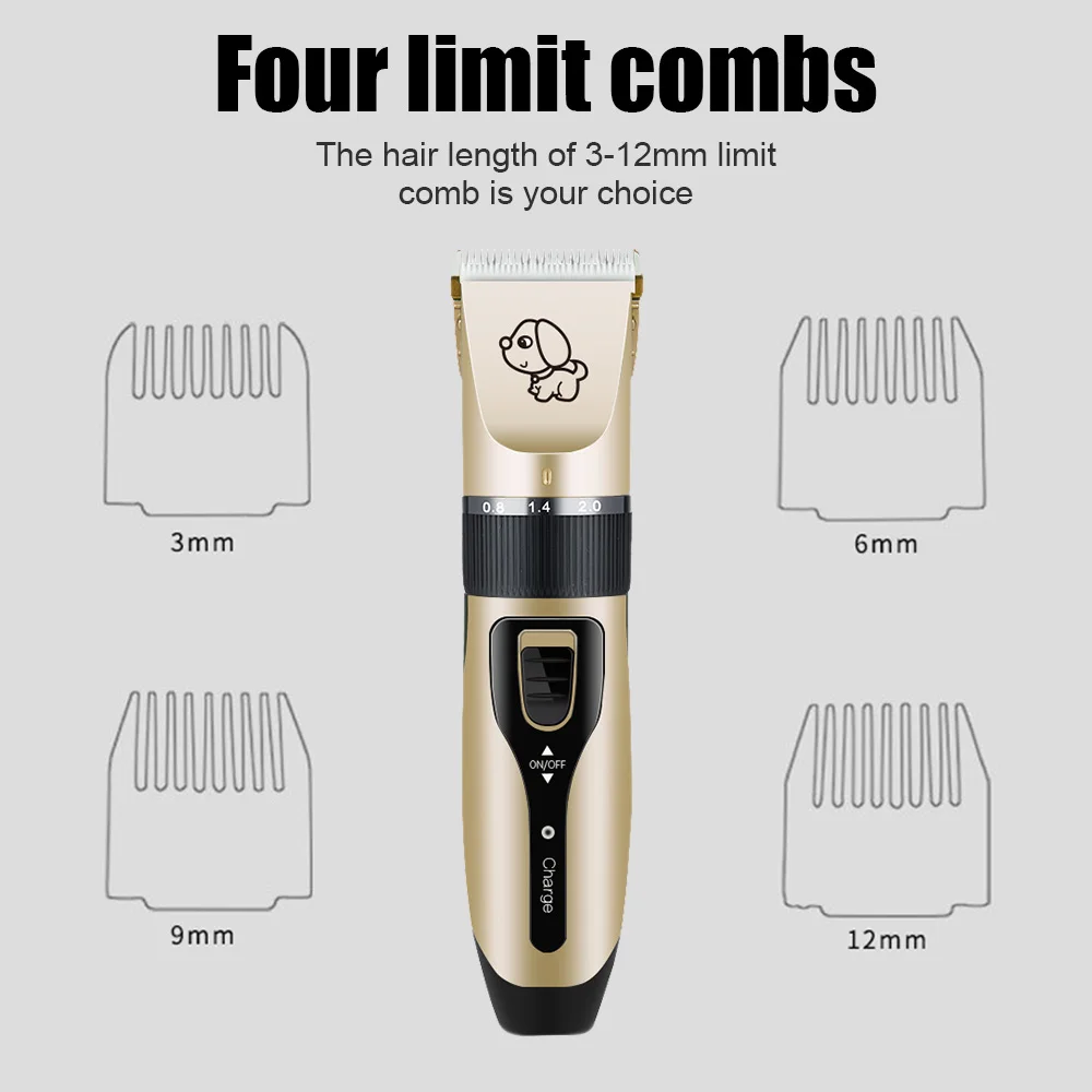 

Electric Dog Clipper Set Washable Pets Hair Trimmers USB Rechargeable C6 Quiet Big Dog Cat Groomers Clippers Cat Hair Cutting