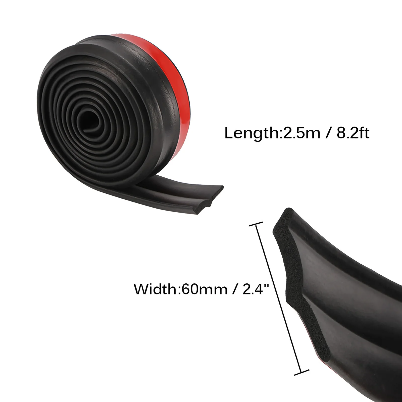 2 5 м автомобильный универсальный резиновый разветвитель для переднего бампера