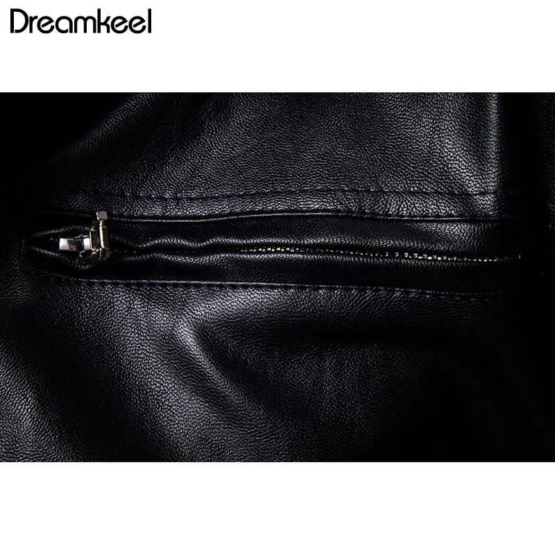 Мужская кожаная куртка с капюшоном черная Повседневная мотоциклетная из