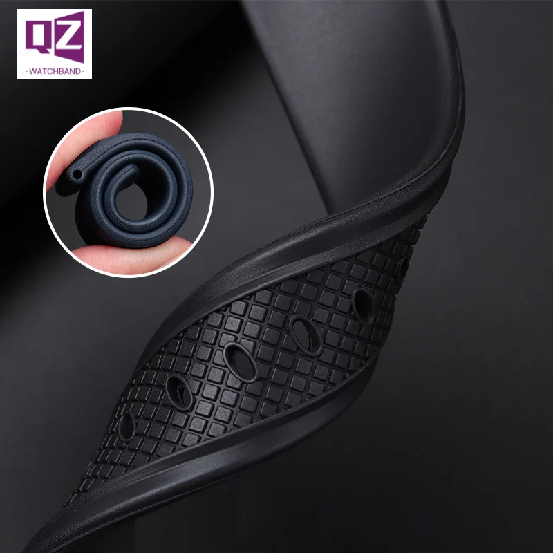 FKM Fluorine Rubber Watchband 20 22mm for rolex Tissot Omega watch Accessories for huawei Samsung watch band sport Rubber strap