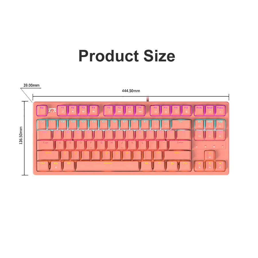 

USB Wired Gaming Sets Mechanical Gamer Keyboard Mouse Gaming Combo For PC Gamer Computer Macbook Pink Girl Teclado Mice