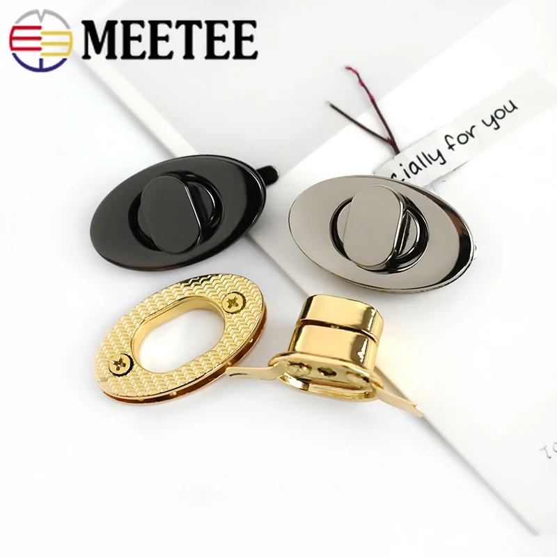 Meetee 2/4 шт. 38x22 мм металлическая сумочка поворотные замки пряжки для сумки
