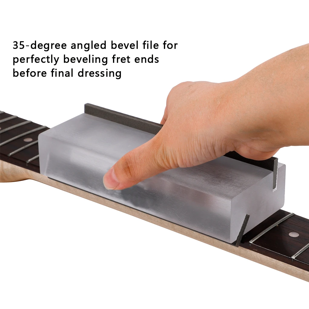 

Guitar Fret Bevel File 35° and 90° Acrylic Beveling File Edge Sanding Leveling Tool Luthier Repair Tools