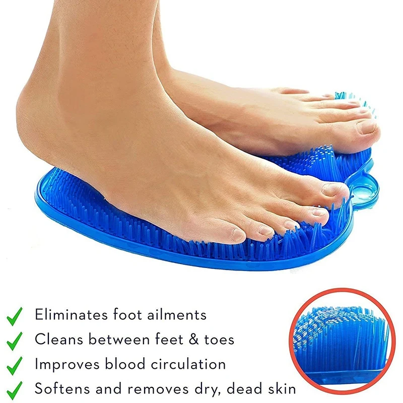 

Shower Foot Cleaner with Non-Slip Suction Cup-Massage Cushion Improves Blood Circulation and Relieves Foot Fatigue