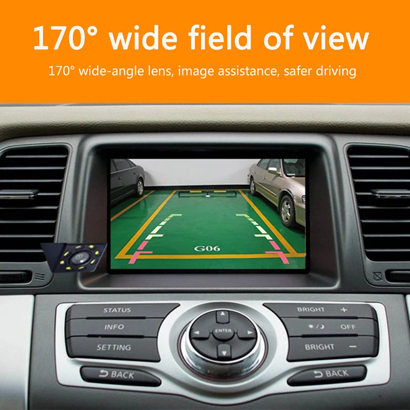 HD Night Vision Car Camera Rear View 8 LED Lights For 12V Cars 720P Resolution | Электроника