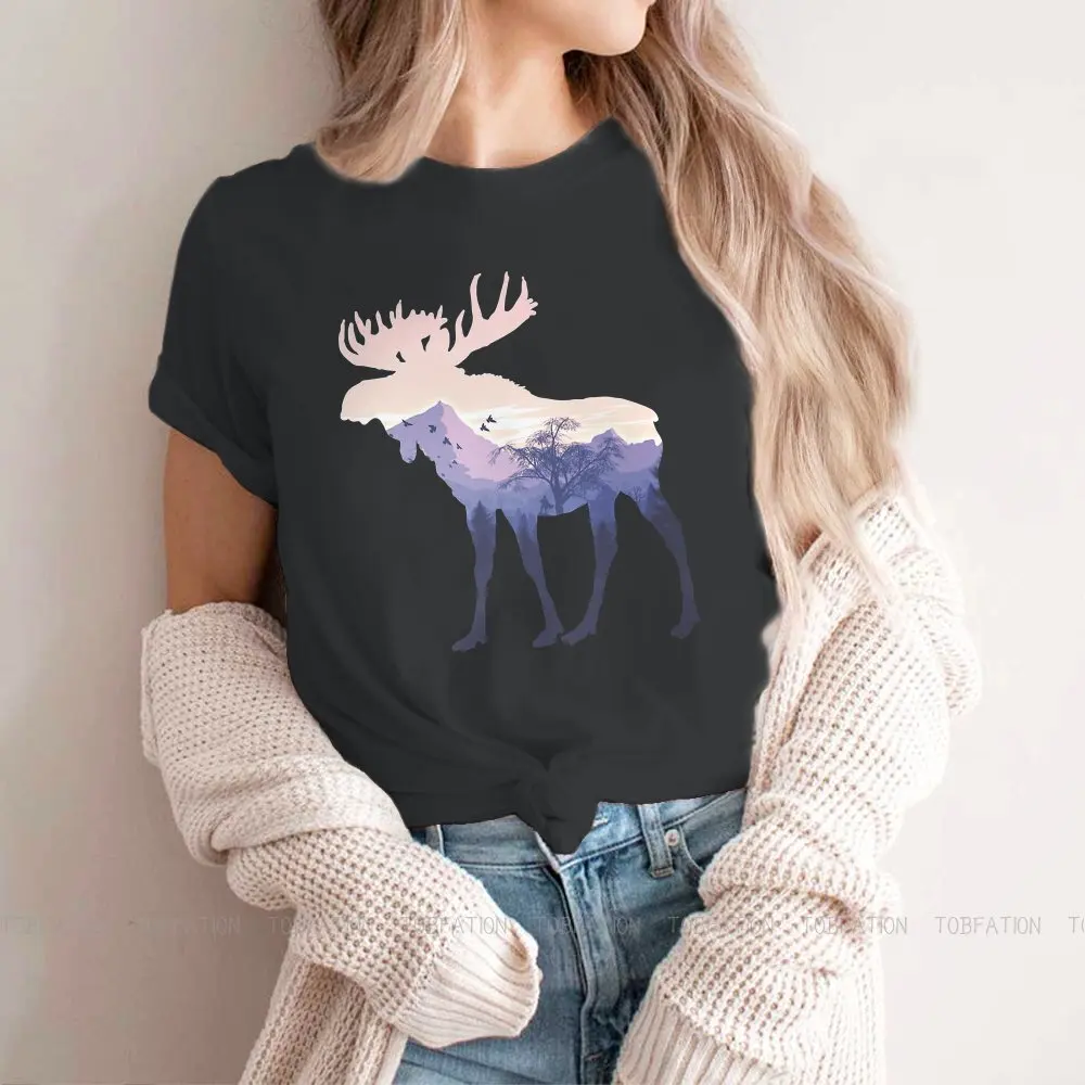 

Elk Beauty Animal 100% Cotton TShirts Moose Nature Canada Gift Idea Personalize Woman's T Shirt Hipster Clothing 5XL