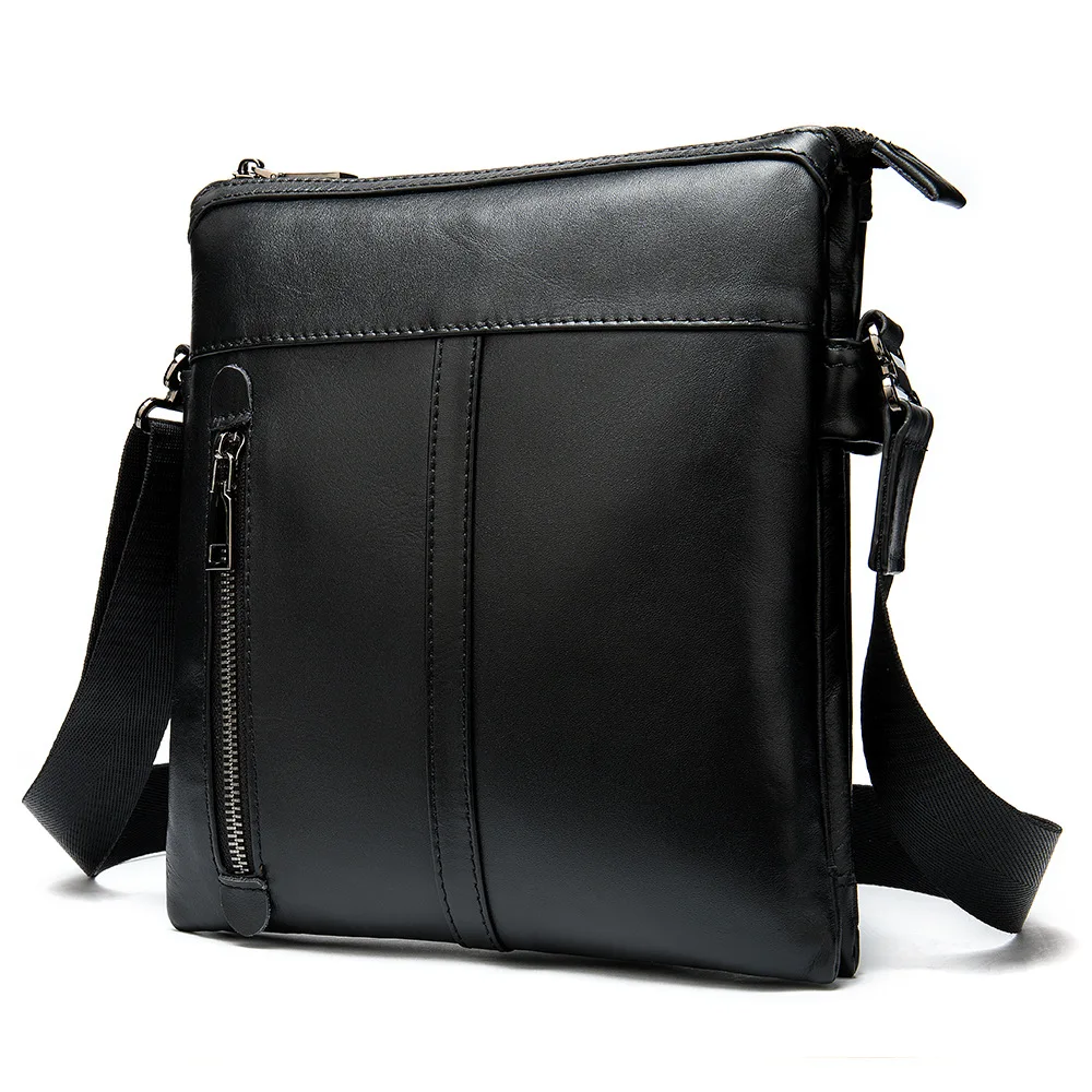 

Business Men's Single-Shoulder Bag Full-Grain Leather Casual Messenger Bag Men's Fashion Men's Bag