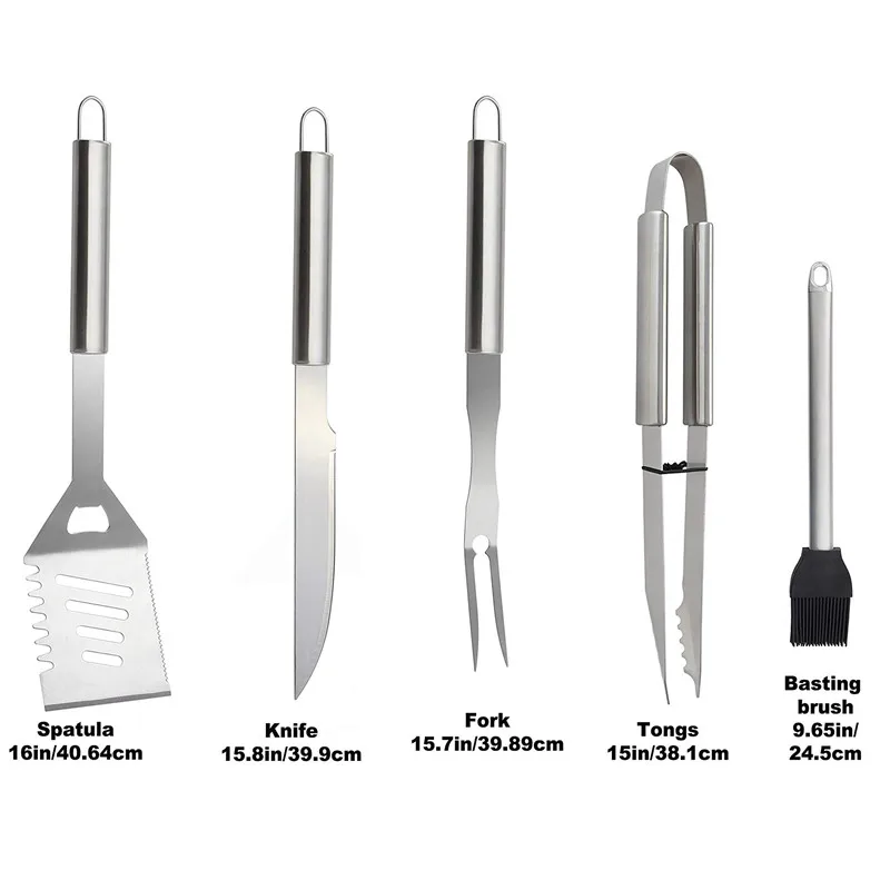 Набор многофункциональных инструментов из нержавеющей стали для барбекю