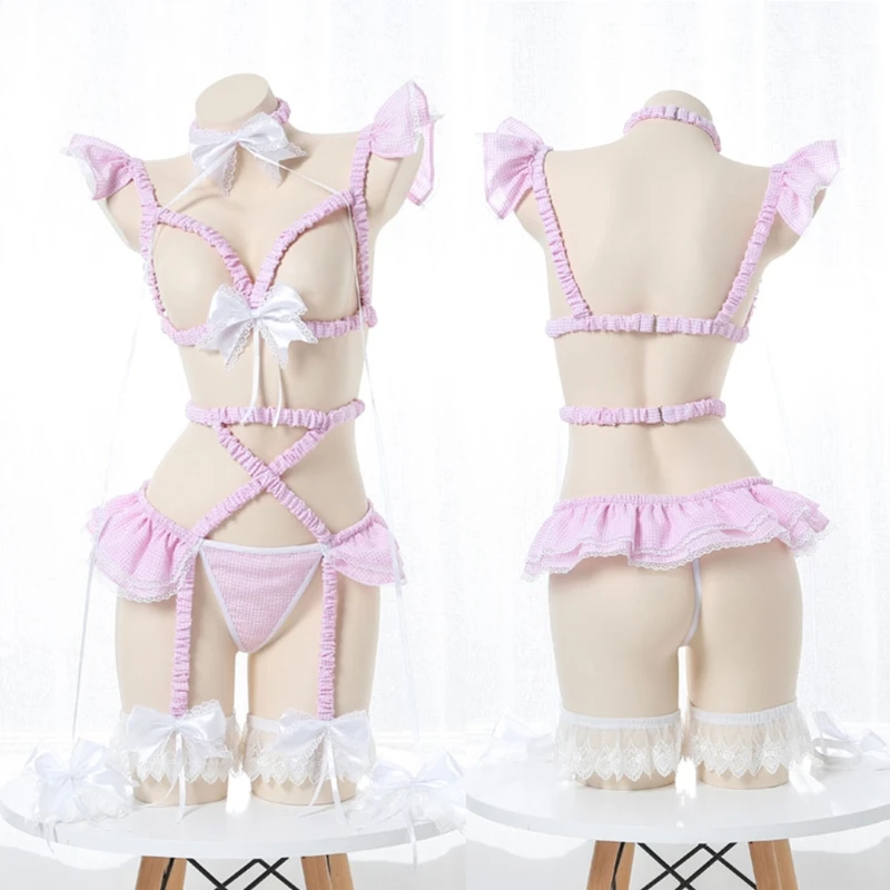 Сексуальное нижнее белье боди-клетка в стиле панк портупея Женский подвязка