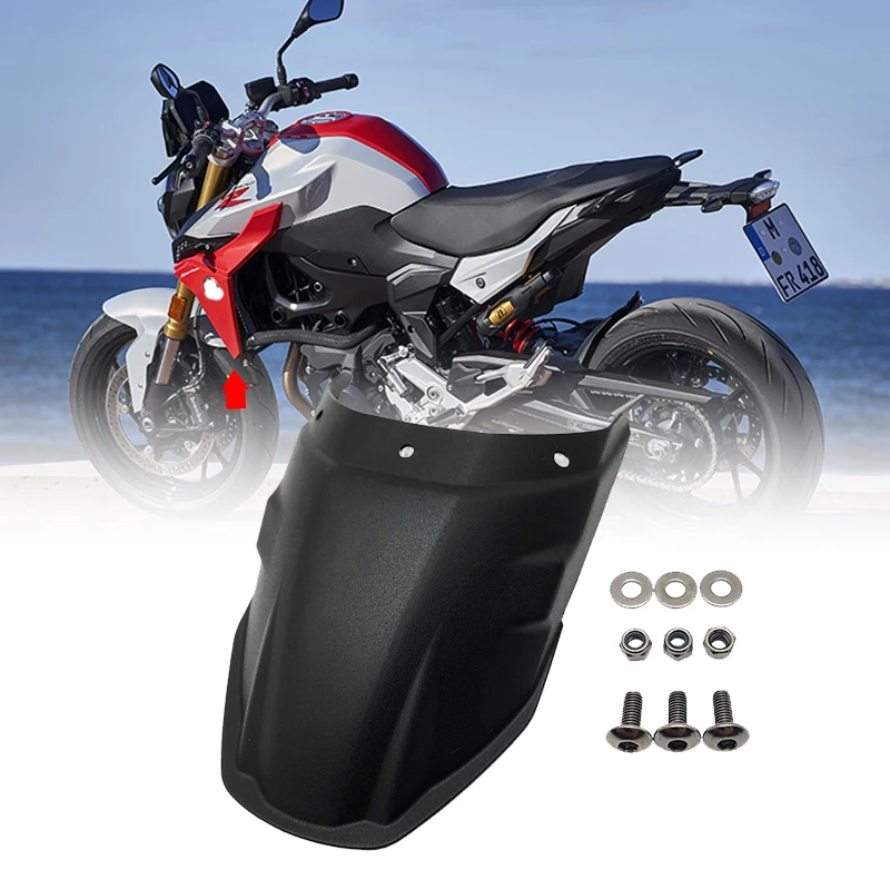 

For BMW F900R F900 R F 900R 2020 2021 2022 Motorcycle Front Fender Extender Mudguard Extension Splash Guard Tire Hugger black