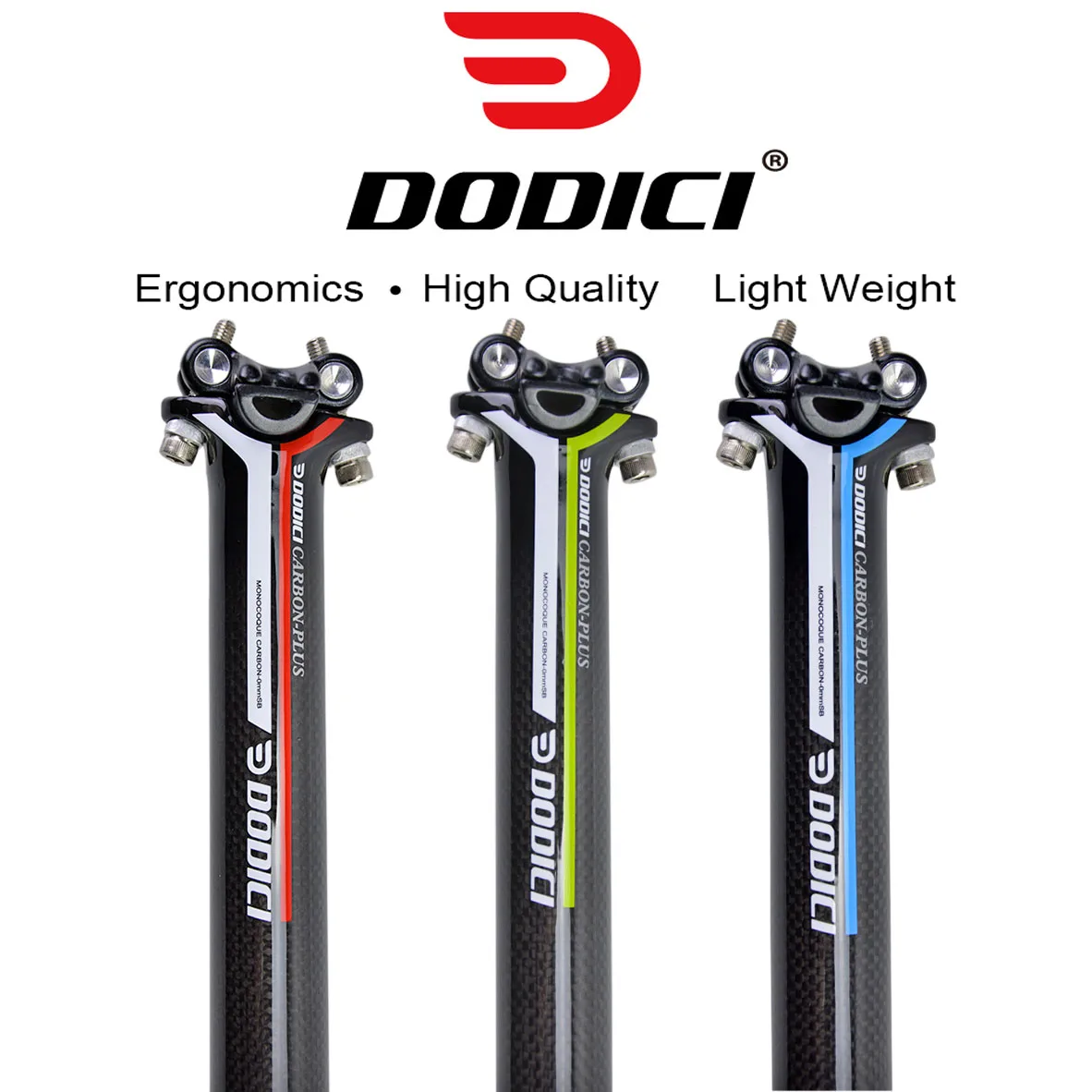 

DODICI Plus Carbon Fiber Seatpost 27.2/30.8/31.6 MTB/Road Bicycle Seat post 400mm Seat tube Mountain Cycling 3k Seatpost Parts