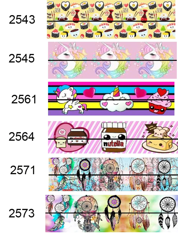 Низкая цена 22 мм мультфильм Пищевой Печатная корсажная лента 7/8 дюймов RTS2564 | Дом и