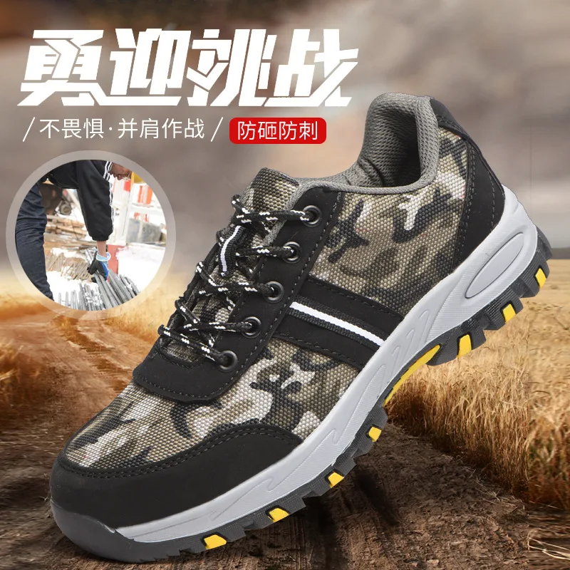 

Men Work & Safety Shoes Steel Toe Caps Anti-smashing Anti-puncture Construction Work Boots Non-slip Breathable Security shoes