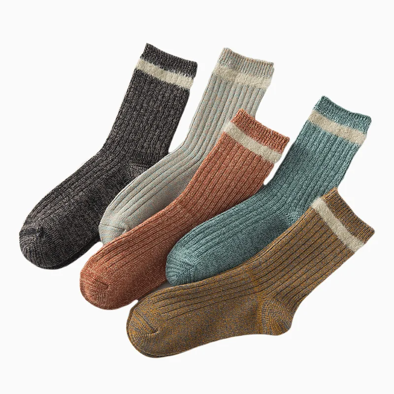 10 Pairs/set Women's Socks Autumn and Winter Japanese Loose Socks Striped One Bar Women Socks Wholesale