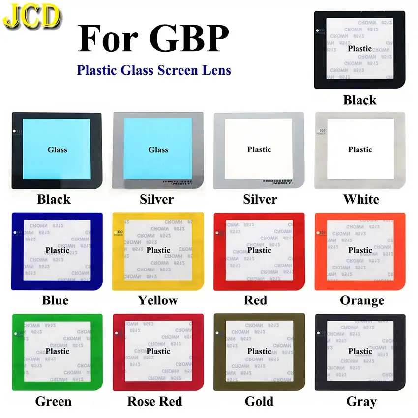 

JCD Plastic Glass Lens For GBP Screen Glass Lens For Gameboy Pocket Lens Protector Cover W/ Adhensiveparts
