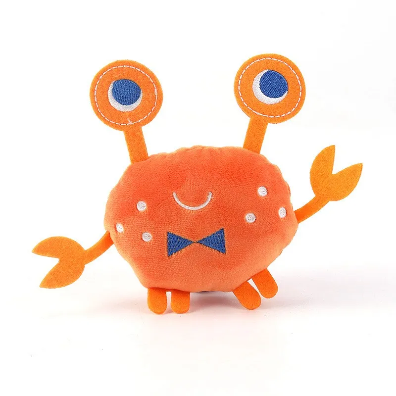 Cute Soft Crab Toy Dog Chew Toys For Small Dogs Plush Squeaky Creative Puppy Training Cheap Squid Pet Supplies Chirdren Cheap