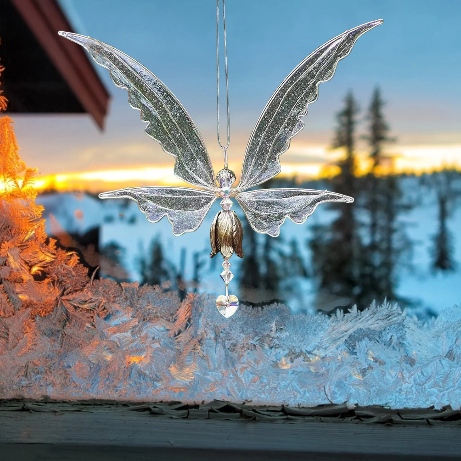 2021 крылья бабочки летающая птица ветряные колокольчики садовые искусственные