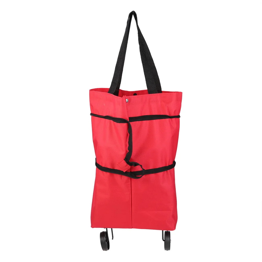 

Fashion Folded Shopping Cart Portable Car Luggage Cart Folded Tug Bag Collapsible Shopping Cart Vegetables Organizer Trolley Car