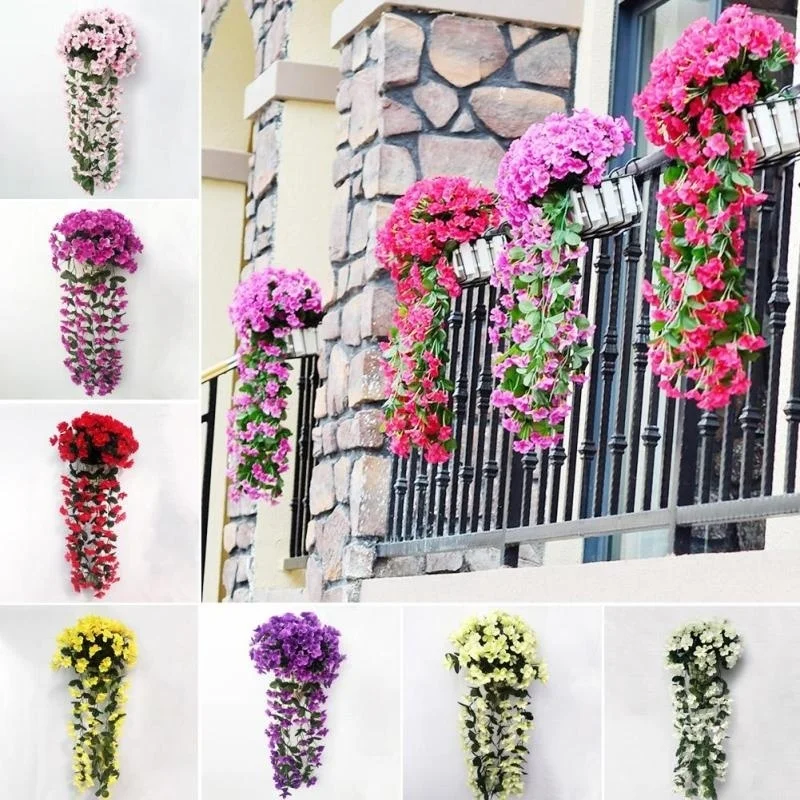 Искусственный четыре лепесток цветка балкон сад коридор украшение для сада и