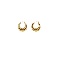 retro round teardrop hoop earrings hypoallergenic plated lightweight oval hoop earrings for women gilrs