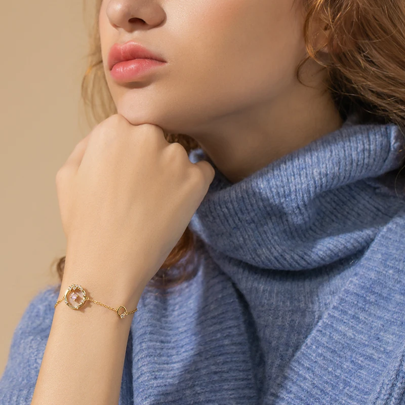 Женский браслет из серебра 925 пробы с изображением трека|Гибкие и жесткие