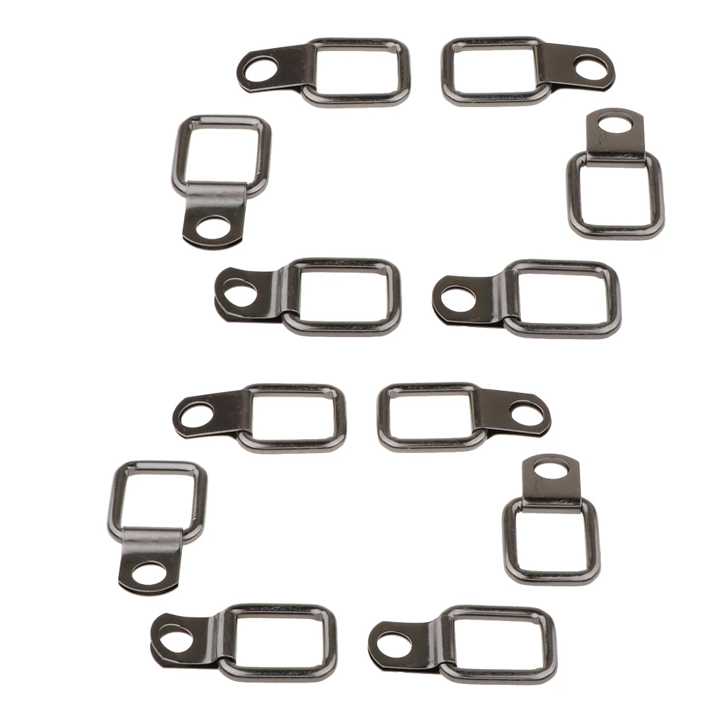 12 шт. маленькие стальные крепежные кольца D-образных колец |