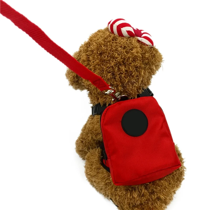 

Pet Dogs Lovely Backpack Equipped With Leash Outdoor Training Walking Portable Pet Back Bag for Teddy Fashionable And Durable