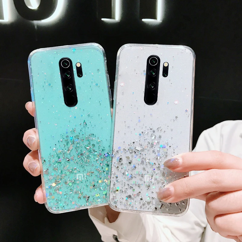 phone case for xiaomi redmi 9 9a 9c cases glitter bling cover xiaomi redmi note 11 9 10 pro 11s 10s 9s poco x3 pro f3 m3 covers free global shipping
