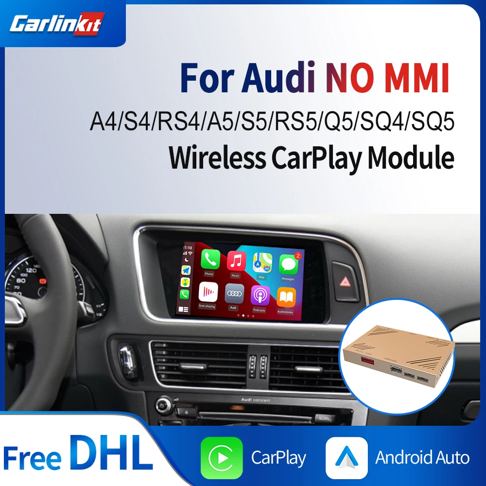 Carlinkit Decoder 2.0 For AUDI A4 A5 S4 Q5 NON MMI For Apple CarPlay Android Multimedia iPhone Android Wired Wireless Mirror Kit