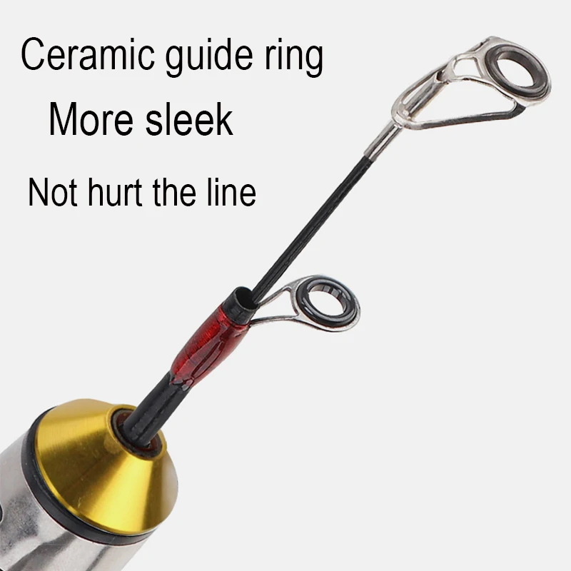 Lce удочка рыболовные снасти 60 см телескопическая портативная углеродное волокно