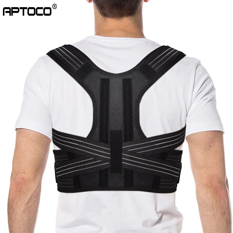 Aptoco Корректор осанки Brace плечевой пояс для поддержки спины для унисекс подтяжки и поддержка s Пояс для плеча Прямая поставка