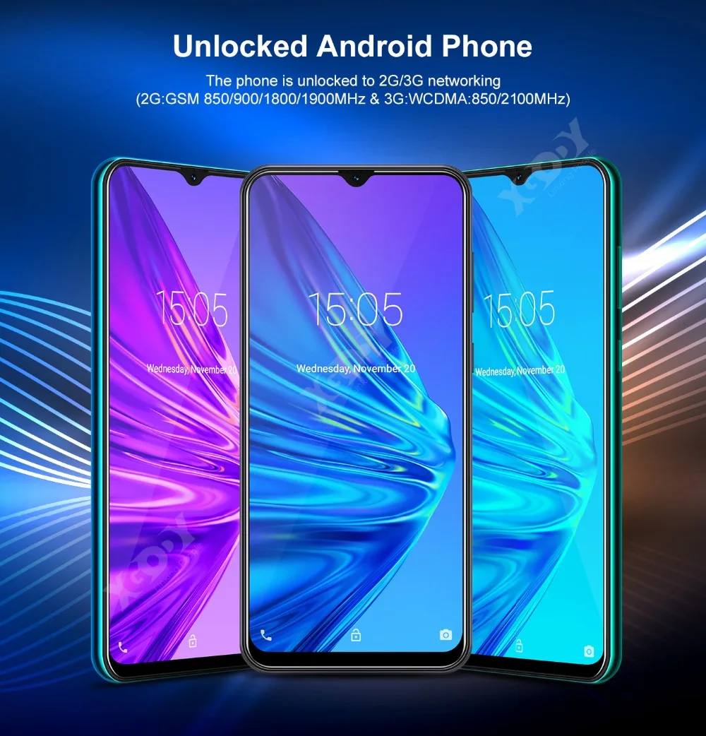 XGODY A50 3g смартфон 6," 19:9 Android 9,0 1 ГБ ОЗУ 4 Гб ПЗУ 5Мп камера четырехъядерный Две сим-карты gps WiFi мобильный телефон сотовый телефон