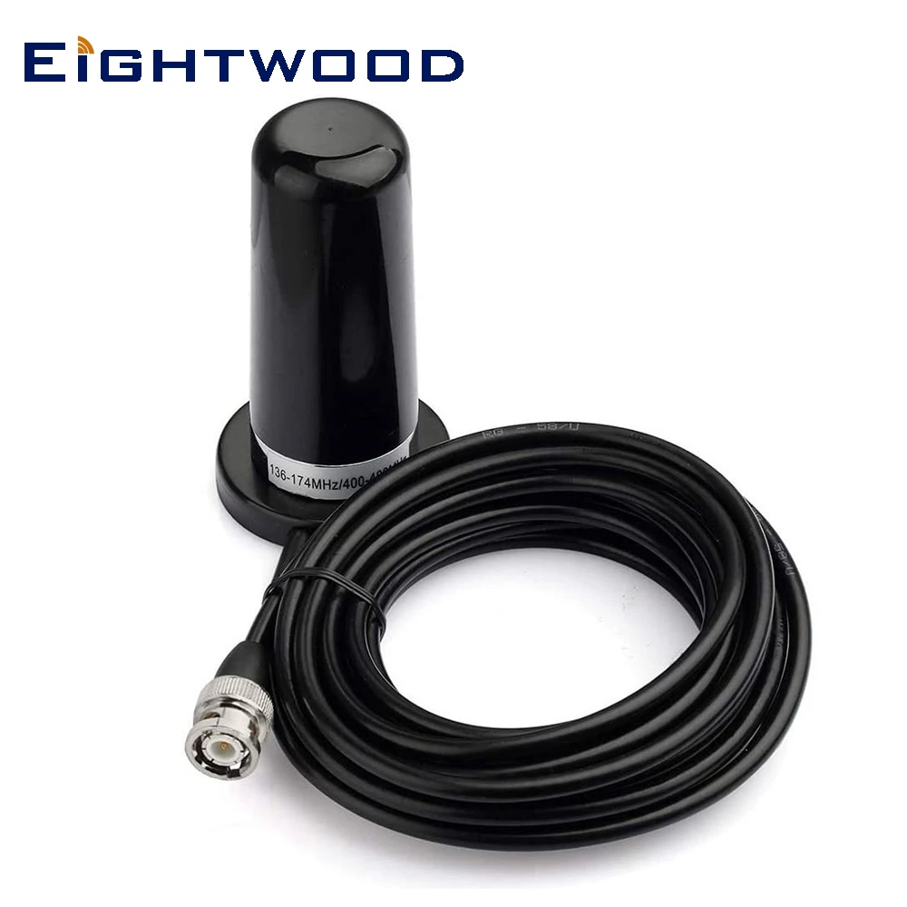Eightwood VHF UHF Police Scanner Antenna Magnetic NMO Mount 