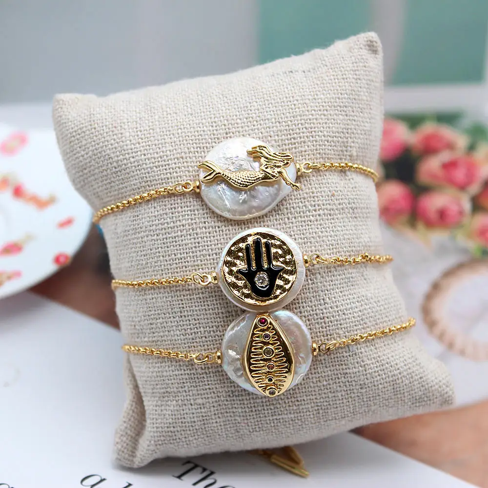 Золотая микро закрепка кубический цирконий злые глаза очаровательный браслет