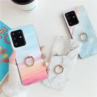 Чехол IMD для Samsung Galaxy S20 Ultra, гладкий Чехол с кольцом-держателем для A 50, 30, 20, 10 S, 51, 71, A7, A6 2018, S10, S9, S8 Plus, S7