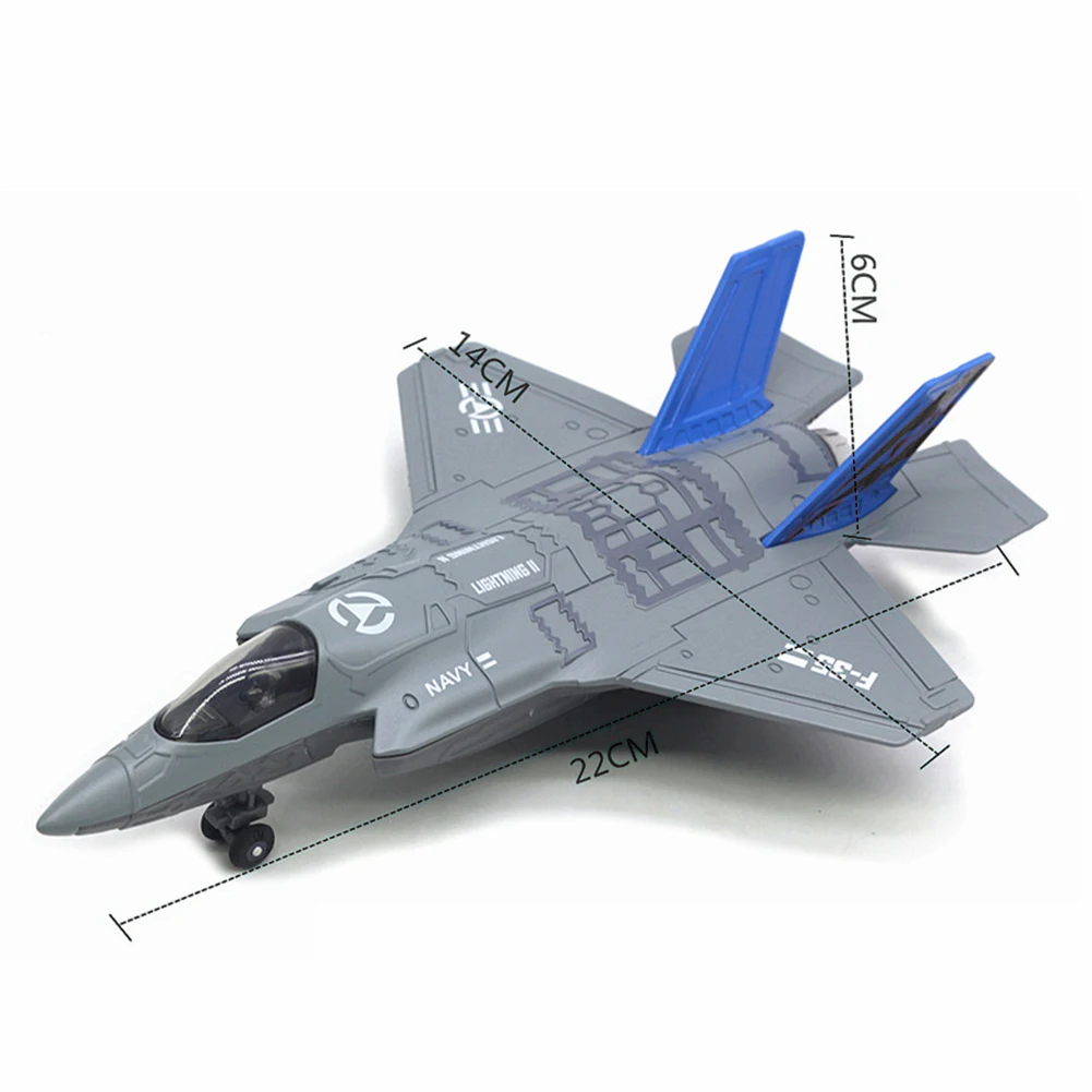 

Large Alloy Pull Back F-35 Fighter Aircraft Model Music LED Airplane Toy Gift Kids Educational Toys for Children Gift