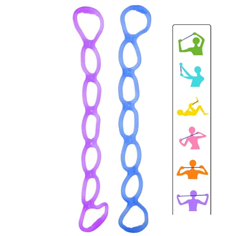 7 кольцевых эластичных лент для упражнений резистивных йоги растяжки на плечах