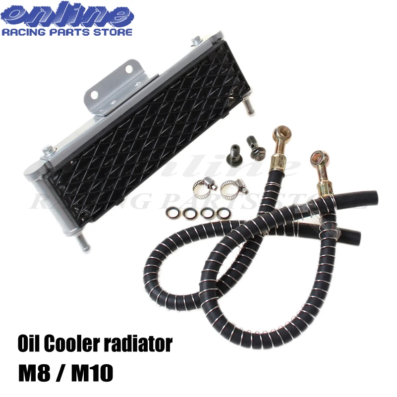 

High performance Oil Cooler radiator Dirt Pit Bike Monkey Motorcyle cooling parts M8 or M10 for Kayo BSE 110cc 125cc 140cc