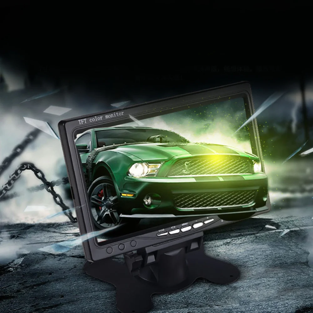 

7 Inch 2CH TFT Color LCD Screen Car Rear View Camera Monitor for Rear View Camera Auto Parking Backup Reverse Headrest Monitor (