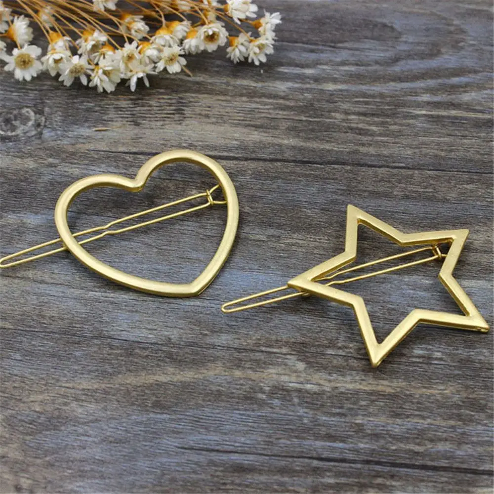 1 шт. новые модные женские заколки для волос девочек заколка со звездой и сердцем