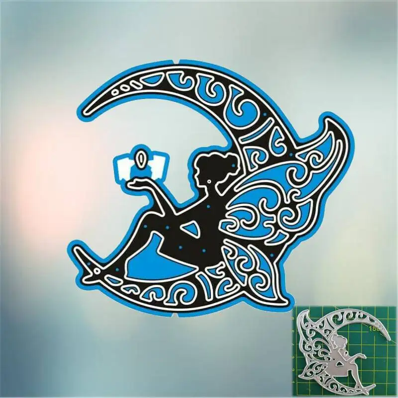 DIY режущий штамп Фея Луна металлические режущие штампы трафареты скрапбукинга