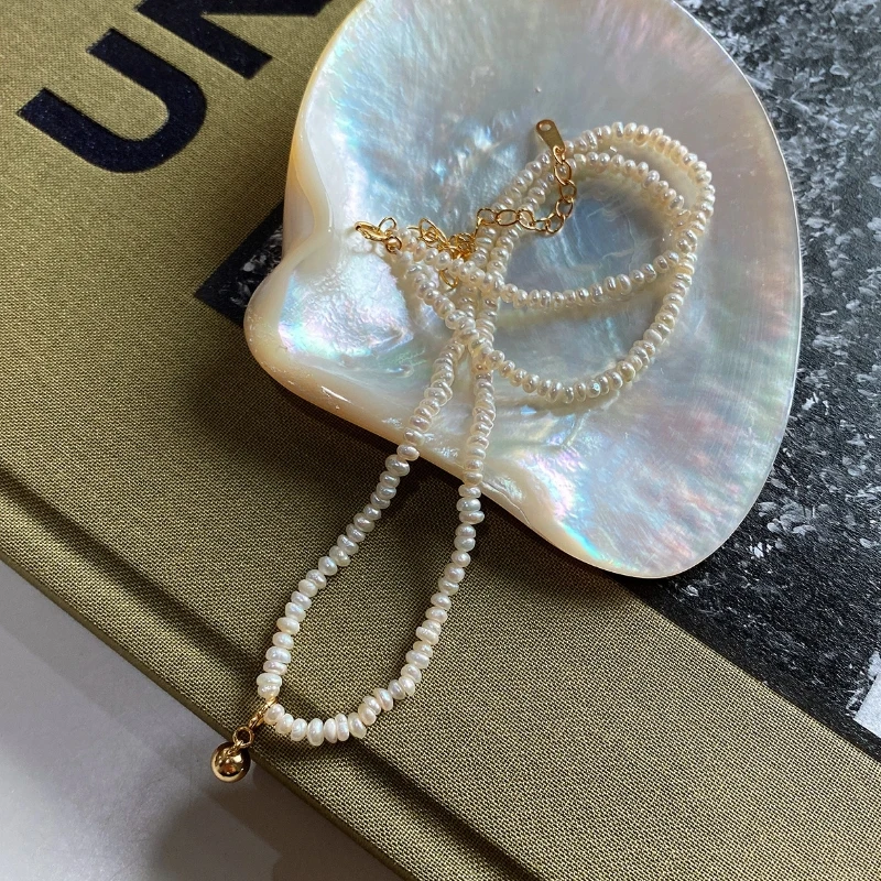 

925 Sterling Silver Asymmetry Pearl Chain Heart Necklace Originality Luxury Womens Pendant Necklace Festival Jewelry