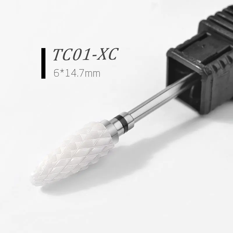 TC01-XC 1 шт. керамические 3/3" сверла для дизайна ногтей 23 Типа Фрезы для маникюра, пилка для электрического устройства, аксессуары для станка, инструмент для снятия заусенцев - Цвет: TC01-XC
