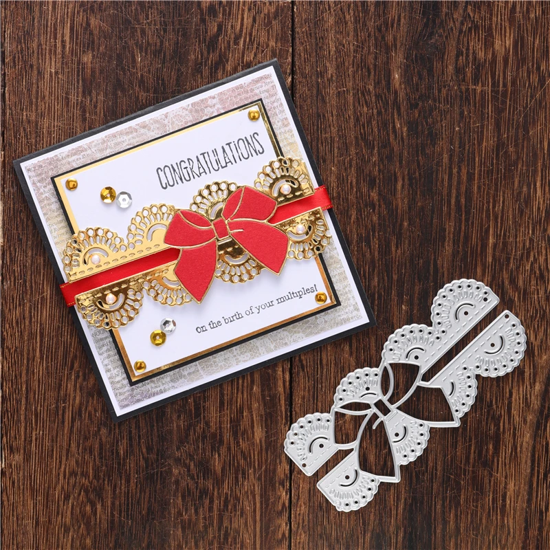 DiyArts лук границы штампы металла резки умереть для скрапбукинга декоративная