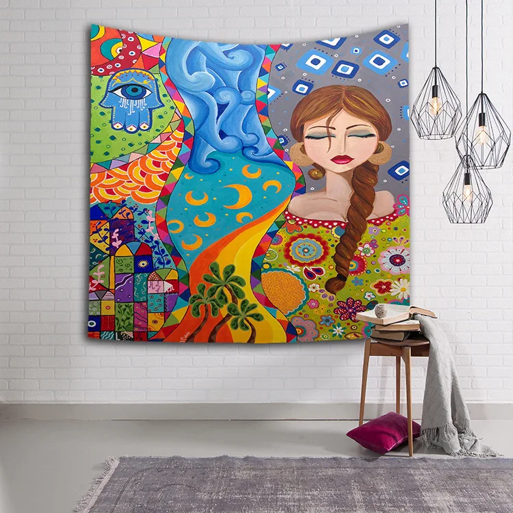 Индонезийские гобелены для девочек пляжные круглые тканевые одеяла кавайные