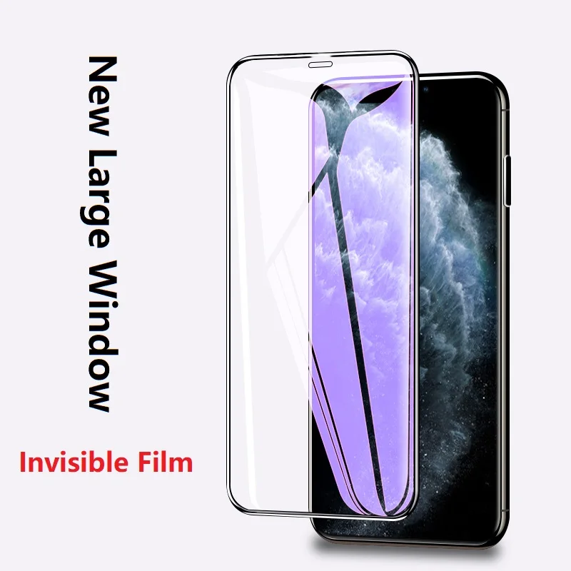Защитное закаленное стекло для iphone 5 5s 6 6s 7 8 Plus X XR XS Max 11 Pro полное покрытие защита