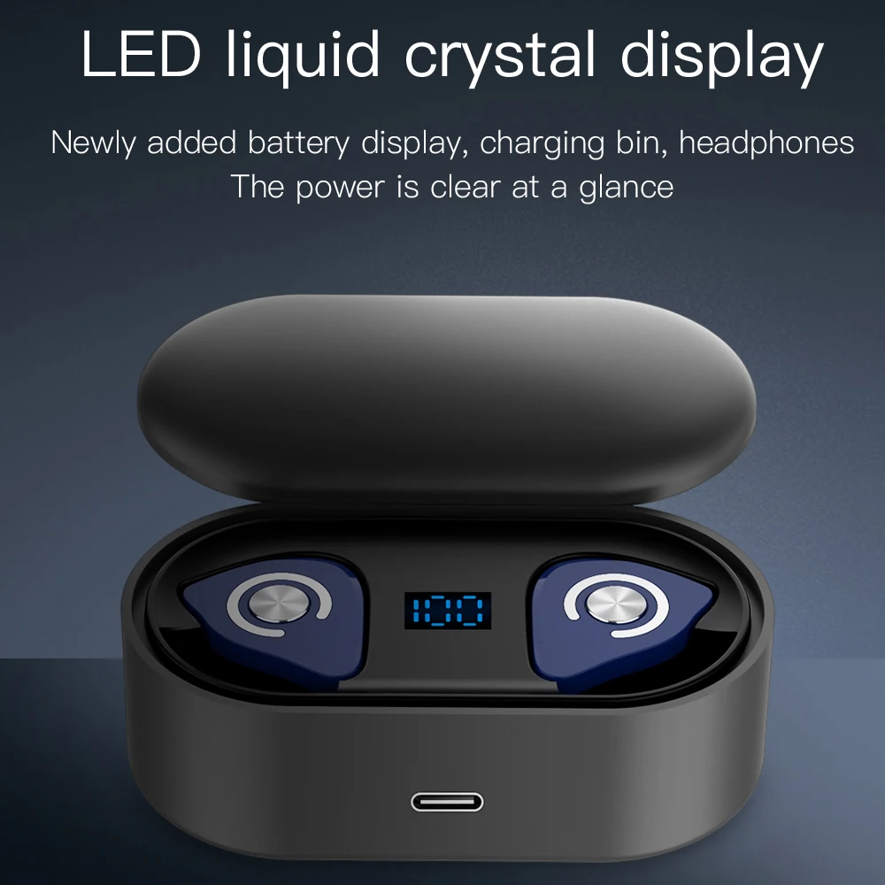 TWSearphone M9 Bluetooth 5 0 наушники светодиодный дисплей 8D стерео беспроводные игровые